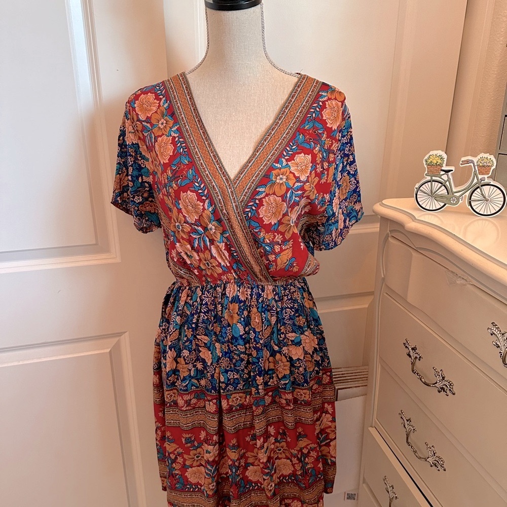 Floral V-Neck Dress